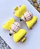FOLLOW THE NEEDLE Set Of 2 Hot Air Balloon Hair Bows - Yellow