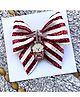 FOLLOW THE NEEDLE Popcorn Hair Bow - Red