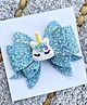 FOLLOW THE NEEDLE Unicorn Hairbow - Blue