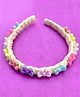 FOLLOW THE NEEDLE T Shirt Yarn Bow Hairband - Yellow