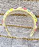 FOLLOW THE NEEDLE T Shirt Yarn Butterfly Hairband - Yellow