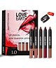 Love Earth Lip Crayon Non-Transfer Lipstick 1.O and Sharpener - Pack of 5