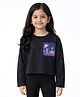 Anthrilo Full Sleeves Planet Printed Comfort Fit Top - Black