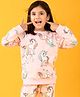 Anthrilo Fleece Full Sleeves Unicorn Star Printed Sweatshirt - Pink
