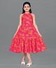 Fashion Dream Sleeveless Floral Printed Layered Dress - Pink