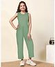 Fashion Dream Sleeveless Solid Jumpsuit - Pista Green