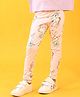 Anthrilo Lycra Unicorn Star Printed Legging - Pink