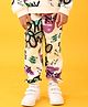 Anthrilo Fleece Ready For That Text Printed Warm Joggers - White
