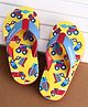 Cute Walk by Babyhug Vehicle Print Slip On Flip Flops - Yellow