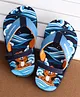 Cute Walk by Babyhug Slip On Flip Flops With Teddy Print - Navy Blue