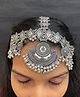 Digital Dress Room Mang Tikka/Matha Patti Flower Geometric Design With Ghungroo Silver Head Jewelry