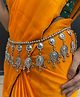 Digital Dress Room Banjara Kamarbandh Bohemian Oxidized Silver Drop Design & Ghungroo Waist Belt