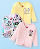 Babyhug Disney Interlock Full Sleeves Jhablas with Minnie Mouse  Graphics Pack of 3 - Pink & Yellow