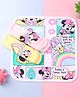 Babyhug Disney Interlock Knit Hand and Face Towels with Minnie Mouse Graphics Pack of 3 L 30 X B 30 Cm -Pink