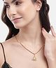 Mansiyaorange  One Gram Gold Original Look Daily Use Stone Studded Pendant With Chain For Women