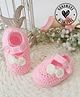 Woonie Crochet Handmade Bow Detailed Booties - Pink
