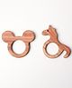 OpaToys Natural Wooden Neem Teethers - Mickey Mouse and Unicorn For 0 to 24 Months Babies (2 Pieces) 