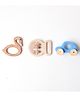New Born Gift Set - Wooden Crane Teether, Grasping Rattle and  Racing Blue - CAR Push Toy (3 Pieces)