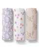 Haus & Kinder Papillon Paradise Collection 100% Organic Cotton Muslin Swaddle Pack Of  3