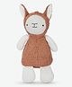 haus & kinder 100% Cotton Cover Knitted Soft Toy, Natural Rust - Height 25 cm