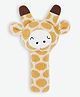 haus & kinder 100% Cotton Cover Knitted Rattle Toy, Natural Honey Gold - Height 12 cm
