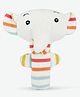 haus & kinder 100% Cotton Cover Knitted Rattle Toy, Natural Pink, Mint - Height 12 cm