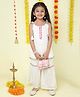 The Magic Wand Sleeveless Lace Embellished Coordinating Kurta & Palazzo Set - Off White