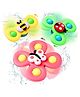 NHR 3 PCS Suction Cup Spinner Toys Spinning Tops Bath Toys  Sensory Toys