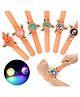 Toysire Spinner Wristband for kids with LED Lights- Silicone Strap Cartoon Wristband for Kids - Peach
