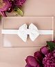 Knotty Ribbons Bow Designed Headband - White
