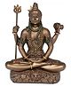 ADKD India Lord Shiva Idol Shiv Padmasana Sitting Statue | Gift fItems for Home Family and Friends (3 Inches)