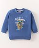 Zero Cotton Knit Full Sleeves Text Printed T-Shirt - Blue