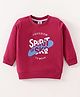 Zero Cotton Knit Full Sleeves Text Printed T-Shirt - Dark Pink