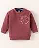 Zero Cotton Knit Full Sleeves  Text Printed T-Shirt - Maroon