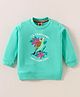 Zero Cotton Knit Full Sleeves Text Printed T-Shirt - Mint