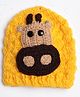MayRa Knits Hand Knitted Crochet Giraffe Designed Cap - Yellow