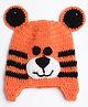 MayRa Knits Hand Knitted Crochet Animal Designed Cap - Orange