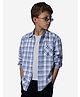 The Souled Store Cotton Full Sleeves Checked Shirt - Blue & White