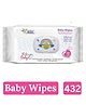 Fabie Baby Wipes (72Pcs) for New Born Baby with Vitamin E & B5 - Pack of 6