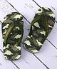 Pine Kids Slip On Flip Flops with Dino Print - Olive Green