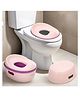 Baybee 3 IN 1 Nando Toilet Potty Seat For Kids, Baby Potty Training Seat Chair With Anti-Slip, Splash Guard &Potty Stool | Kids Western Toilet Seat (Pink)