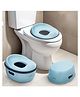 Baybee 3 IN 1 Nando Toilet Potty Seat For Kids, Baby Potty Training Seat Chair With Anti-Slip, Splash Guard &Potty Stool | Kids Western Toilet Seat (Blue)