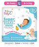 Fabie Baby Premium Diapers Large Size 12 Hours Absorption Anti Rash diapers & Tested In USA (30Pcs)