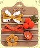 Polka Tots Set Of 5 Cotton Floral & Bow Headbands - Orange & Yellow