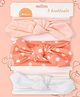 Polka Tots Set Of 3 Cotton Solid & Polka Dots Printed Headbands - Multi Colour