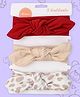 Polka Tots Set Of 3 Cotton Solid & Polka Dots Printed Headbands - Multi Colour