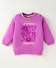 Zero Cotton Knit Full Sleeves T-Shirt With Floral Print - Violet