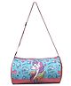 Happile Unicorn Design blue/pink Kids Duffle shoulder bag for school/travelling/sports/Picnic . Kids-9.8 Inches