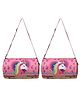 Happile Unicorn Design purple/pink Kids 2 piece combo Duffle shoulder bag for school/travelling/sports/Picnic  - 9.8 Inches