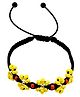 Darshraj Jewels 925 Sterling Silver Ball with Beads Thread Bracelet | Anklet with Flower Design - Yellow